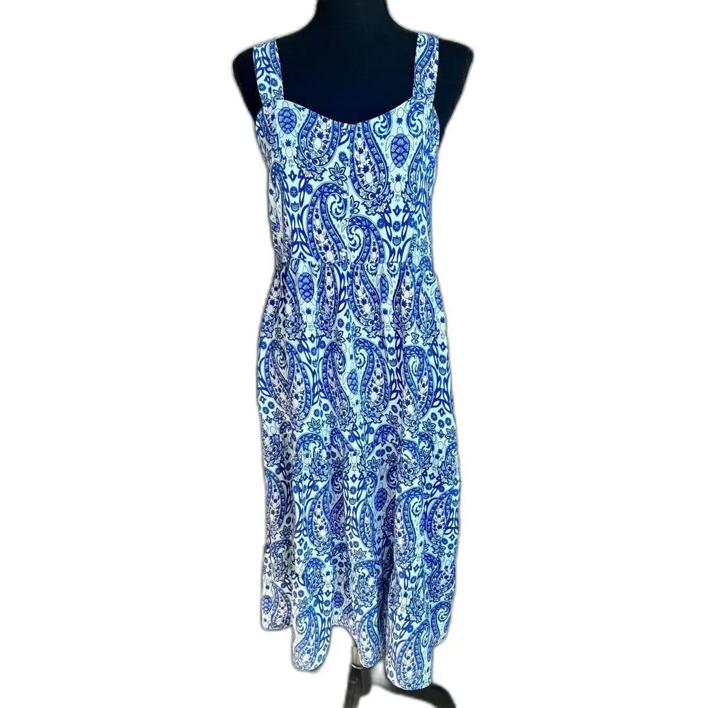 Simply Southern Blue Nautical Print Sundress - Size Small - Picture 1 of 7